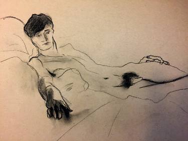 Original Figurative Nude Drawings by Narek Saroyan