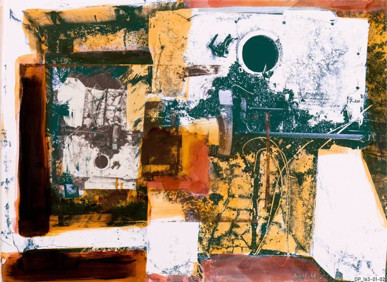 Original Architecture Painting by Sven Jakubith | Abstract Art on Canvas | What is left? (DP_163-01-02)