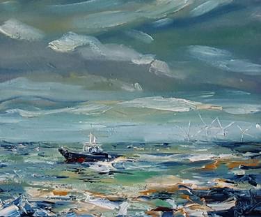 Print of Impressionism Seascape Paintings by Niki Purcell