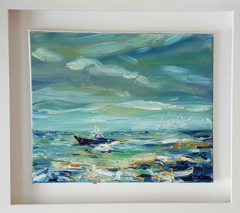 Original Impressionism Seascape Painting by Niki Purcell