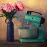 Sunbeam and Peonies by Jeanne Bitz