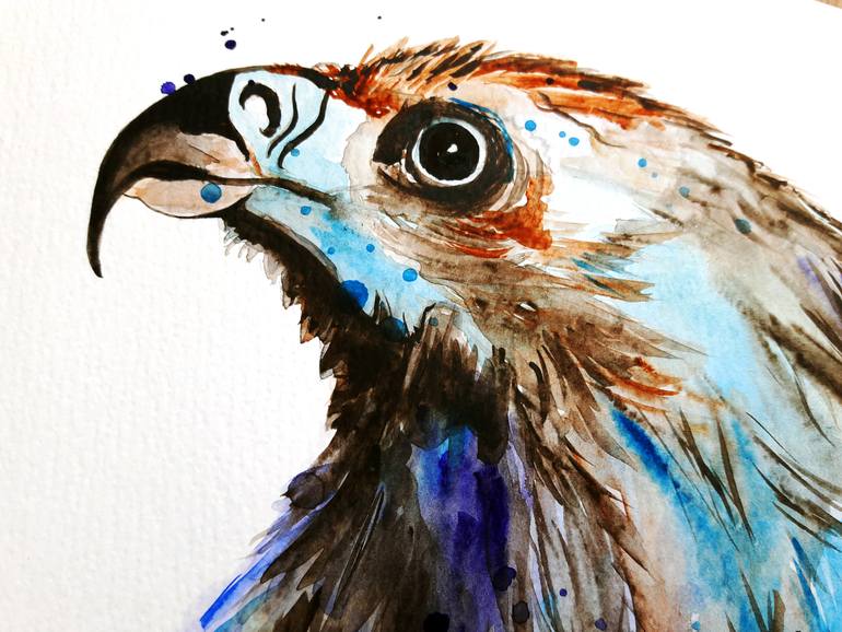 Original Expressionism Animal Painting by Luba Ostroushko