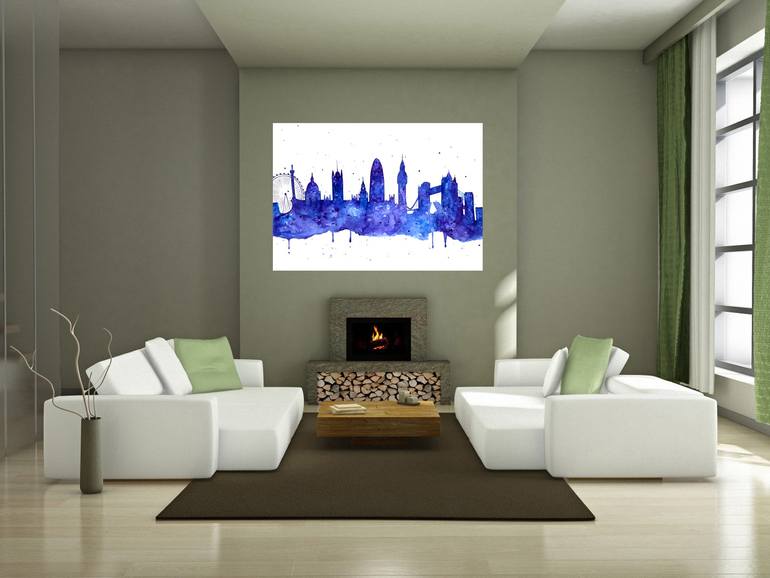 Original Abstract Expressionism Architecture Painting by Luba Ostroushko