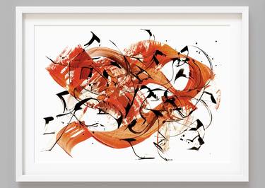 Original Abstract Calligraphy Paintings by Makarova Abstract Art