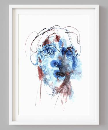Original Abstract Portrait Drawings by Makarova Abstract Art