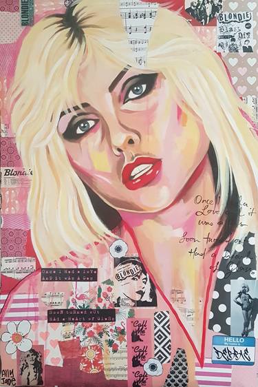 Debbie Harry Blondie Heart Of Glass Original Mixed Media