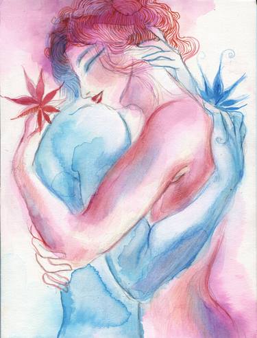 Print of Figurative Love Drawings by Cristina Cerminara