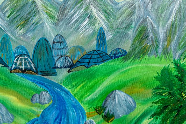 Original Abstract Fantasy Painting by Oana Savu