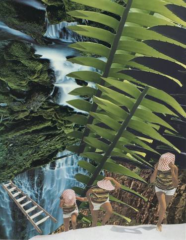 Original Surrealism Nature Collage by Susan Lerner