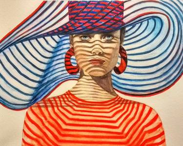 Original Fine Art People Painting by Alla Spirina