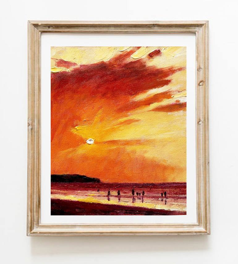 Original Impressionism Seascape Painting by Mitisha Vakil