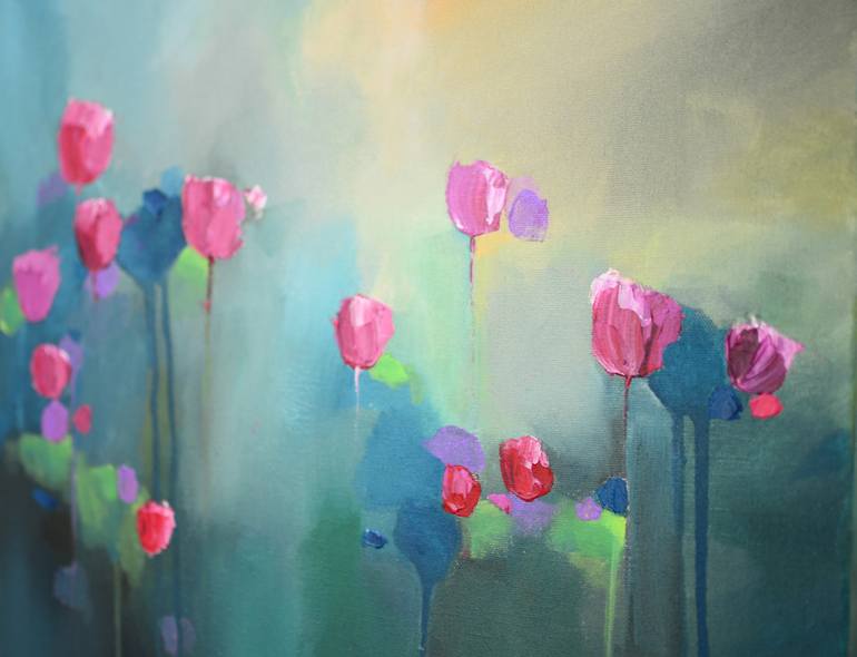 Original Abstract Floral Painting by Mitisha Vakil