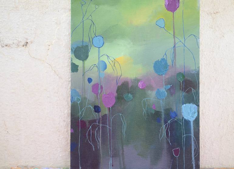 Original Abstract Floral Painting by Mitisha Vakil