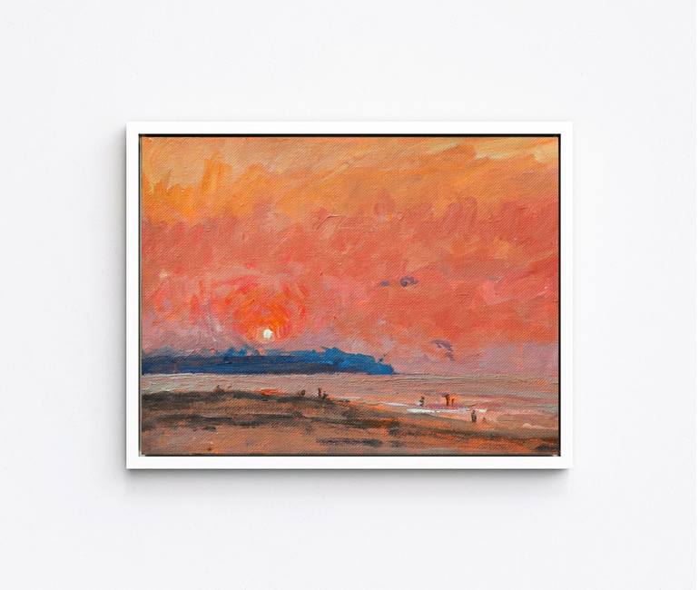 Original Impressionism Beach Painting by Mitisha Vakil