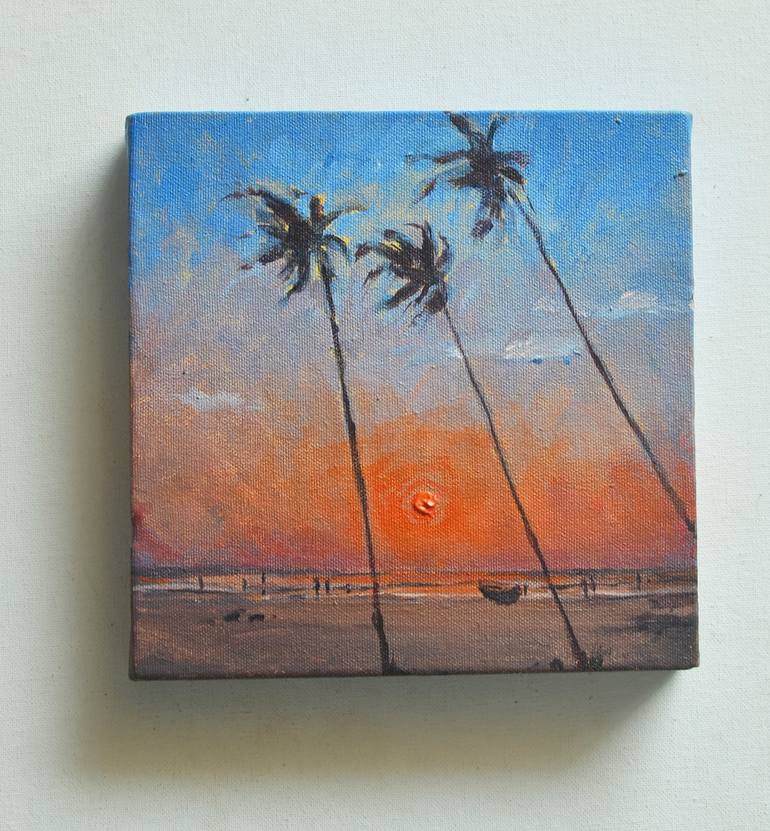 Original Abstract Beach Painting by Mitisha Vakil