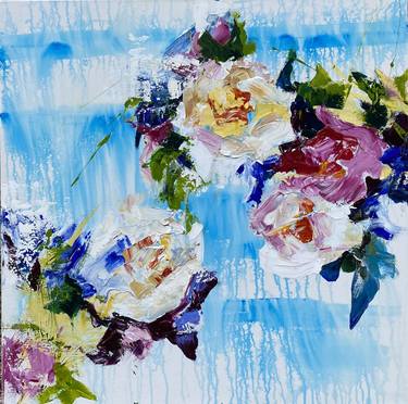 Original Abstract Floral Paintings by Mila Solo