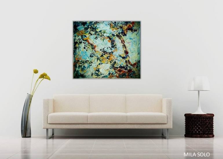Original Impressionism Abstract Painting by Mila Solo