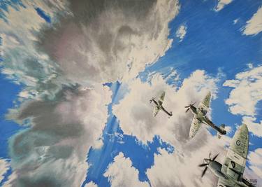 Original Photorealism Airplane Paintings by Stephane Ficely