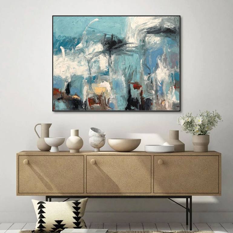 Original Abstract Expressionism Abstract Painting by Melanie Crawford