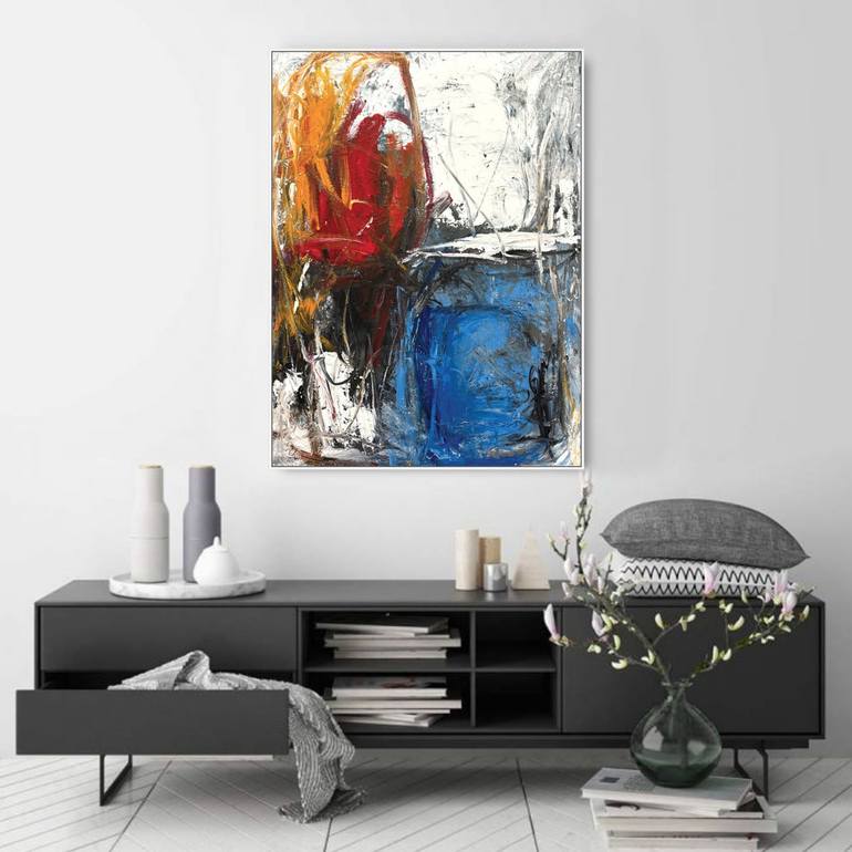 Original Abstract Expressionism Abstract Painting by Melanie Crawford