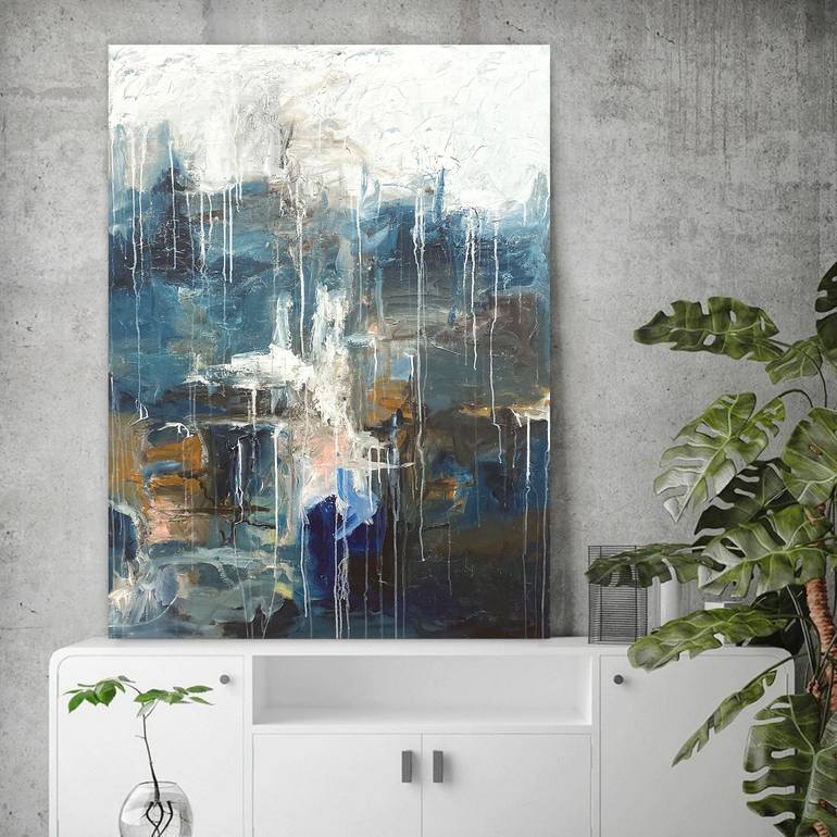 Original Abstract Expressionism Abstract Painting by Melanie Crawford