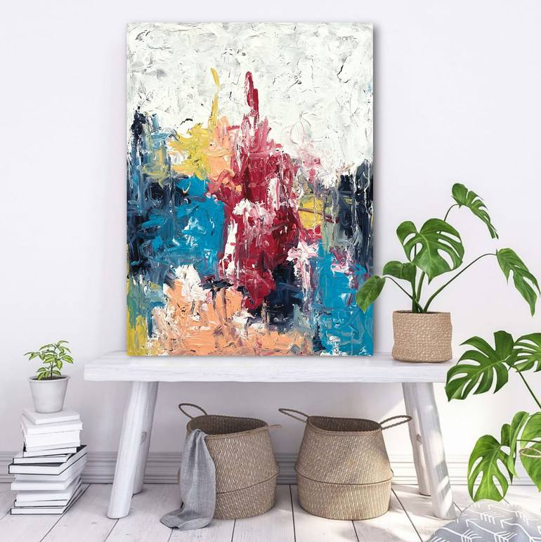 Original Abstract Expressionism Abstract Painting by Melanie Crawford