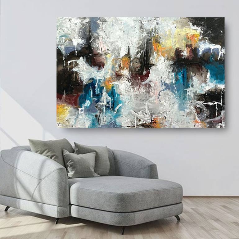 Original Abstract Expressionism Abstract Painting by Melanie Crawford