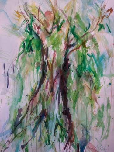 Print of Expressionism Tree Paintings by Cindy Franz
