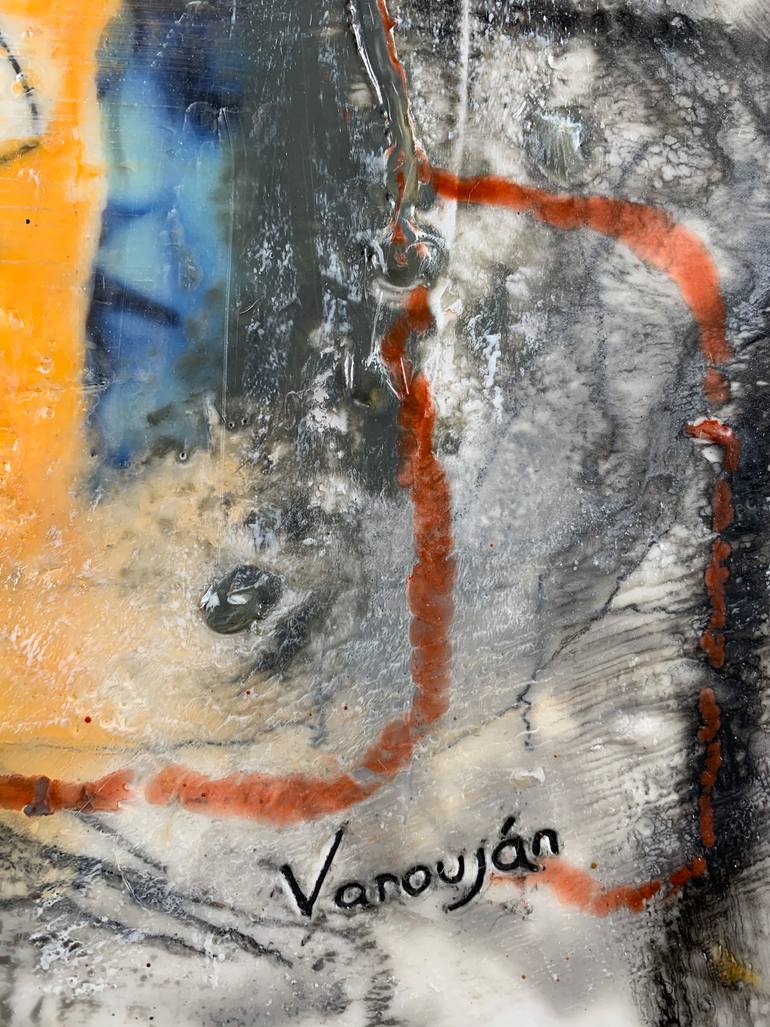 Original Abstract Expressionism Abstract Painting by Varouján Hovakimyan