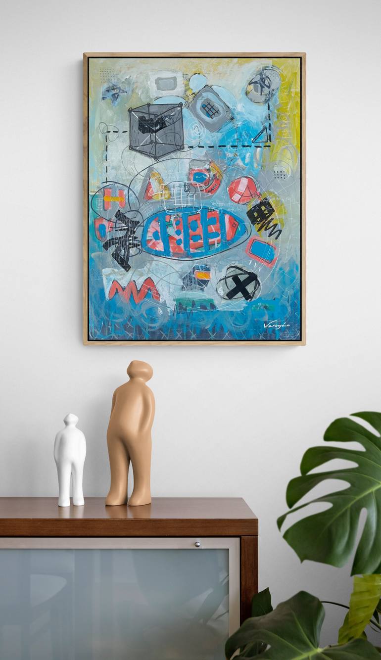 Original Abstract Expressionism Abstract Painting by Varouján Hovakimyan