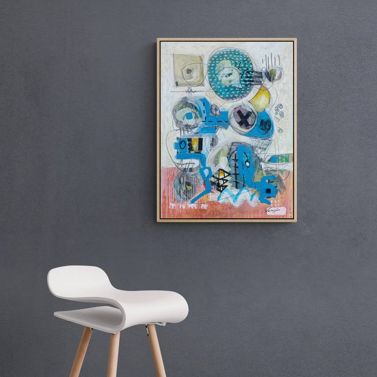 Original Abstract Expressionism Abstract Painting by Varouján Hovakimyan