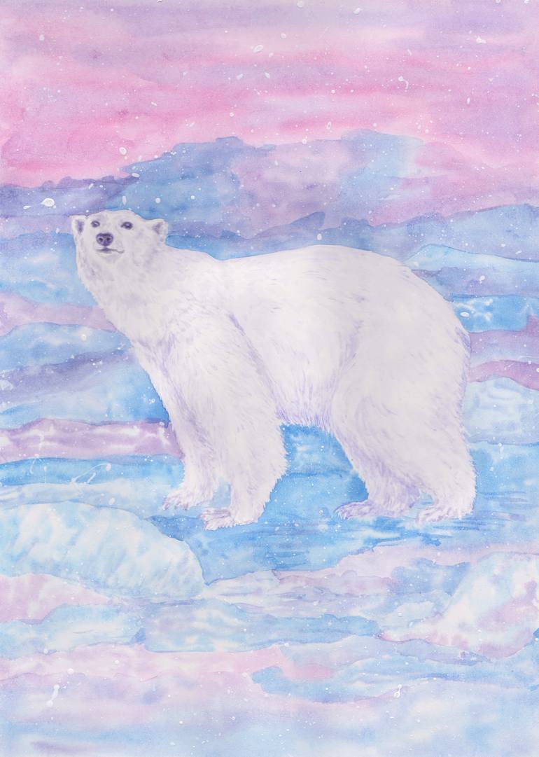 Белый Медвежонок рисунок