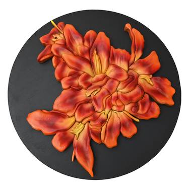 Orange Lilies: Wood Florals thumb