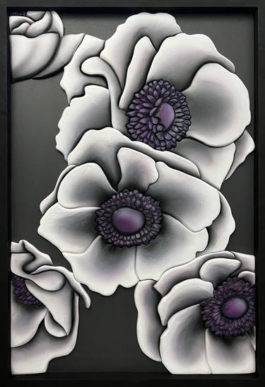 Anemone 24x36" : Wood Florals thumb