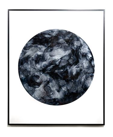 Sirius: 30x36" Black and White Flowing Moon thumb