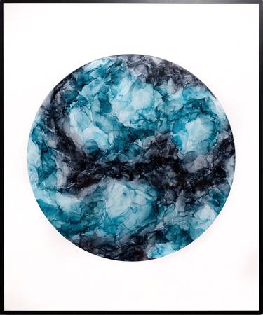 Eridanus: 30x36" Blue Flowing River Moon thumb