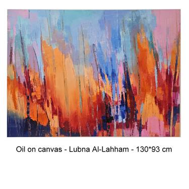 Original Abstract Expressionism Abstract Paintings by Lubna Al-Lahham