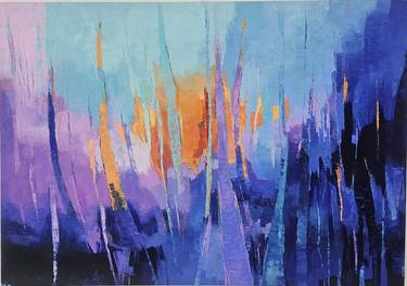 Original Abstract Expressionism Abstract Paintings by Lubna Al-Lahham