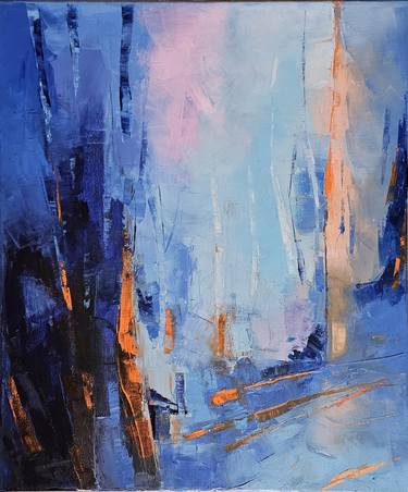 Original Abstract Expressionism Abstract Paintings by Lubna Al-Lahham