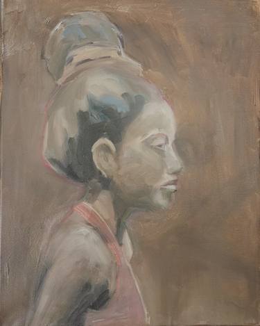 Original Portraiture People Paintings by Lubna Al-Lahham