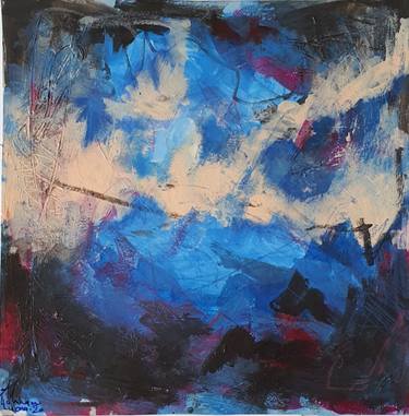 Original Abstract Expressionism Abstract Paintings by Lubna Al-Lahham