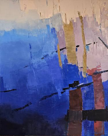 Original Abstract Expressionism Abstract Paintings by Lubna Al-Lahham