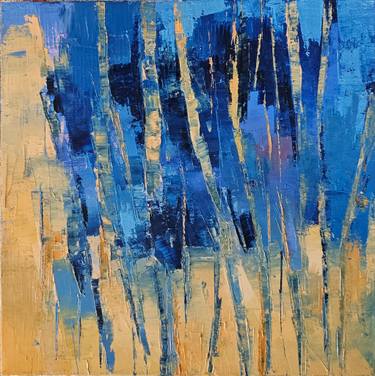 Original Abstract Expressionism Abstract Painting by Lubna Al-Lahham