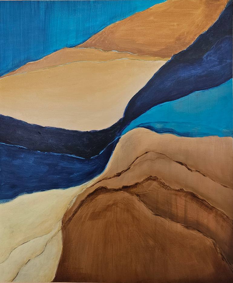 Textured Abstract 3 Painting by Lubna Al-Lahham | Saatchi Art