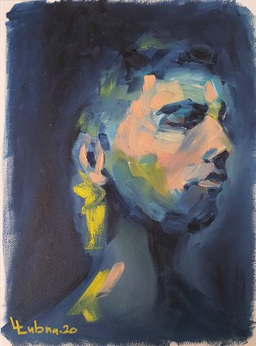 Original Abstract Portrait Paintings by Lubna Al-Lahham