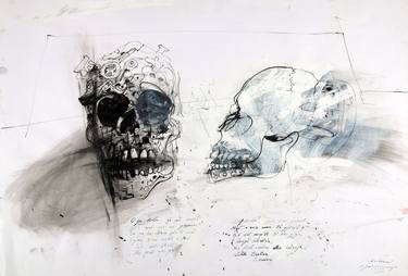 Original Abstract Expressionism Mortality Drawings by Ismet Jonuzi