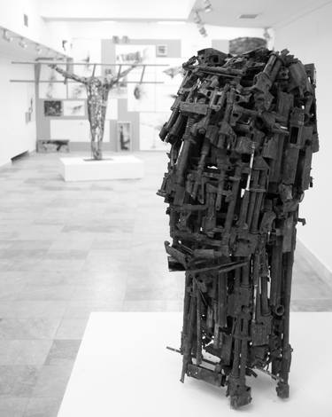 Original Abstract Expressionism Men Sculpture by Ismet Jonuzi