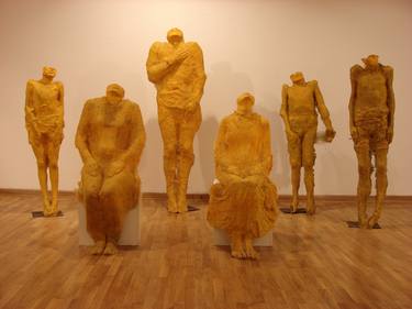 Original Realism People Sculpture by Ismet Jonuzi
