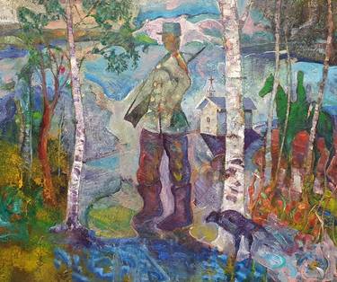 Original Figurative Landscape Paintings by tage fredheim