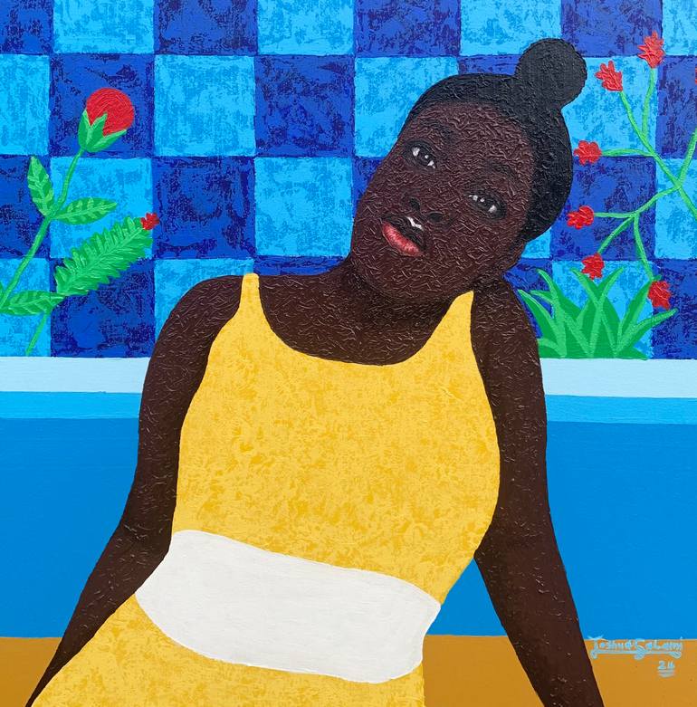 Original Portraiture Women Painting by Joshua Salami